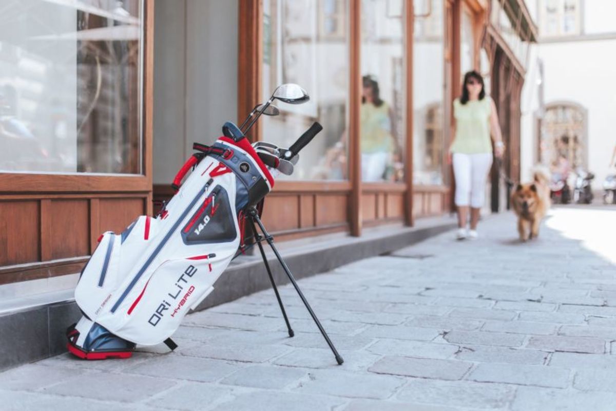 Big Max's Dri Lite Hybrid 14.0 Series waterproofed bag is designed to withstand more than two 32-ounce stadium cups worth of water in a 24-hour period before the bag's holdings get wet.
